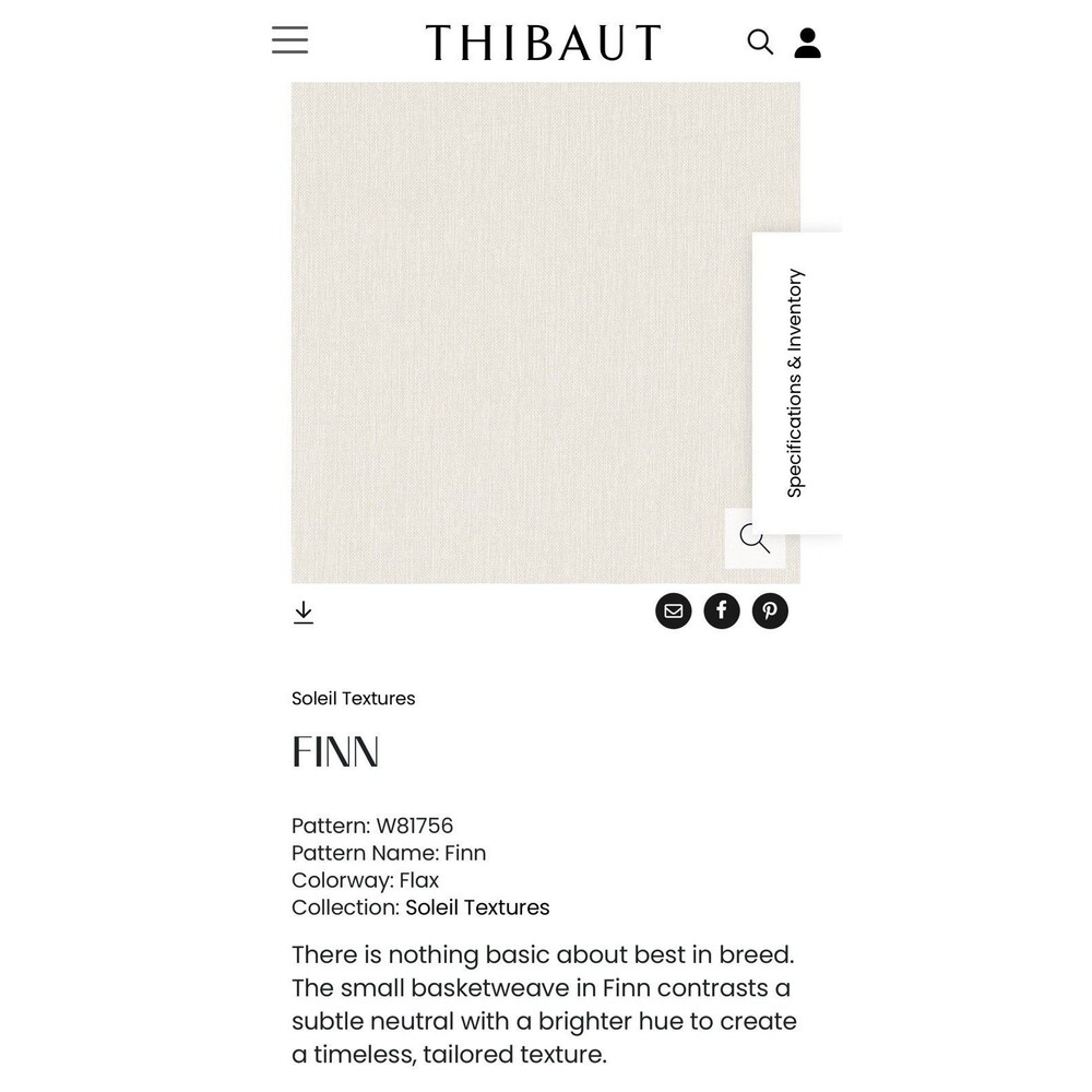 Thibaut Inside Out Basketweave Texture OUTDOOR Finn fabric flax color W81756 7yd